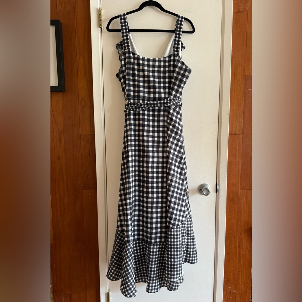 Anthropologie Allison Gingham Ruffle Wrap Dress by Hutch - Picture 3 of 7